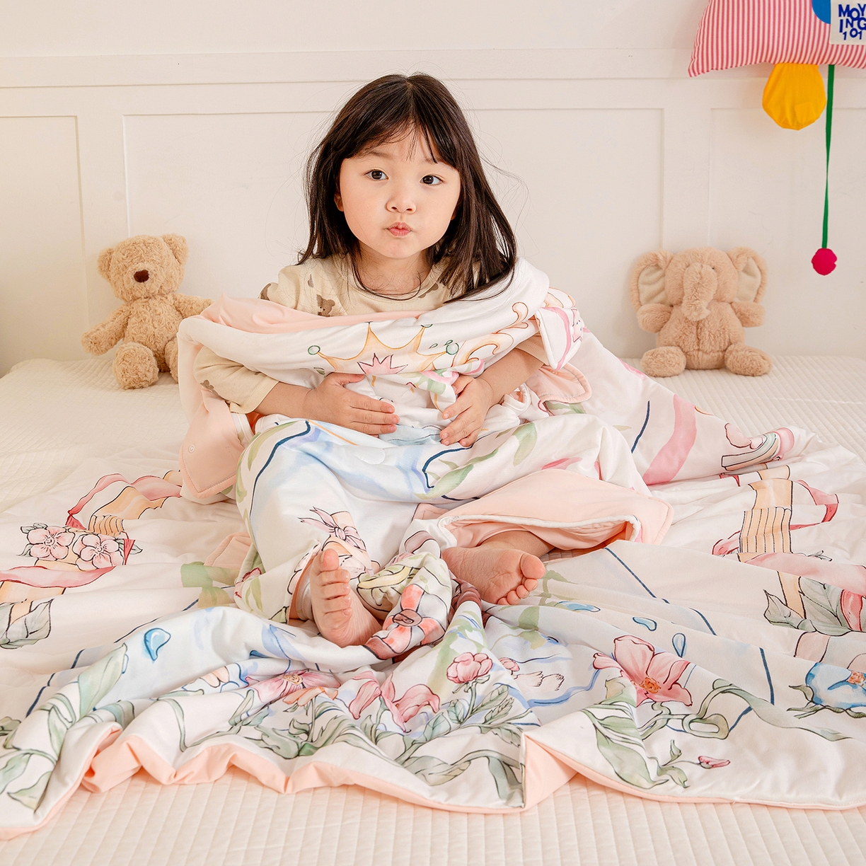 91家纺网 家纺一手货源 找家纺 十九色 2026新款数码大版锦氨凉感防踢被拥抱被夏凉被夏被空调被 流沙寄梦