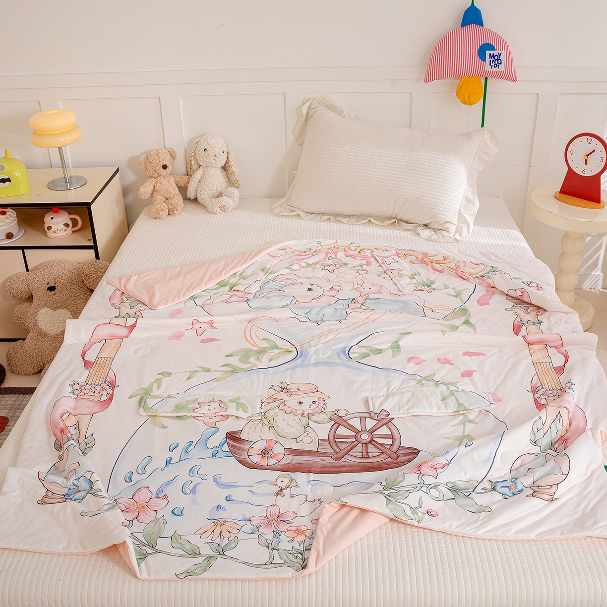 91家纺网 家纺一手货源 找家纺 十九色 2026新款数码大版锦氨凉感防踢被拥抱被夏凉被夏被空调被 流沙寄梦