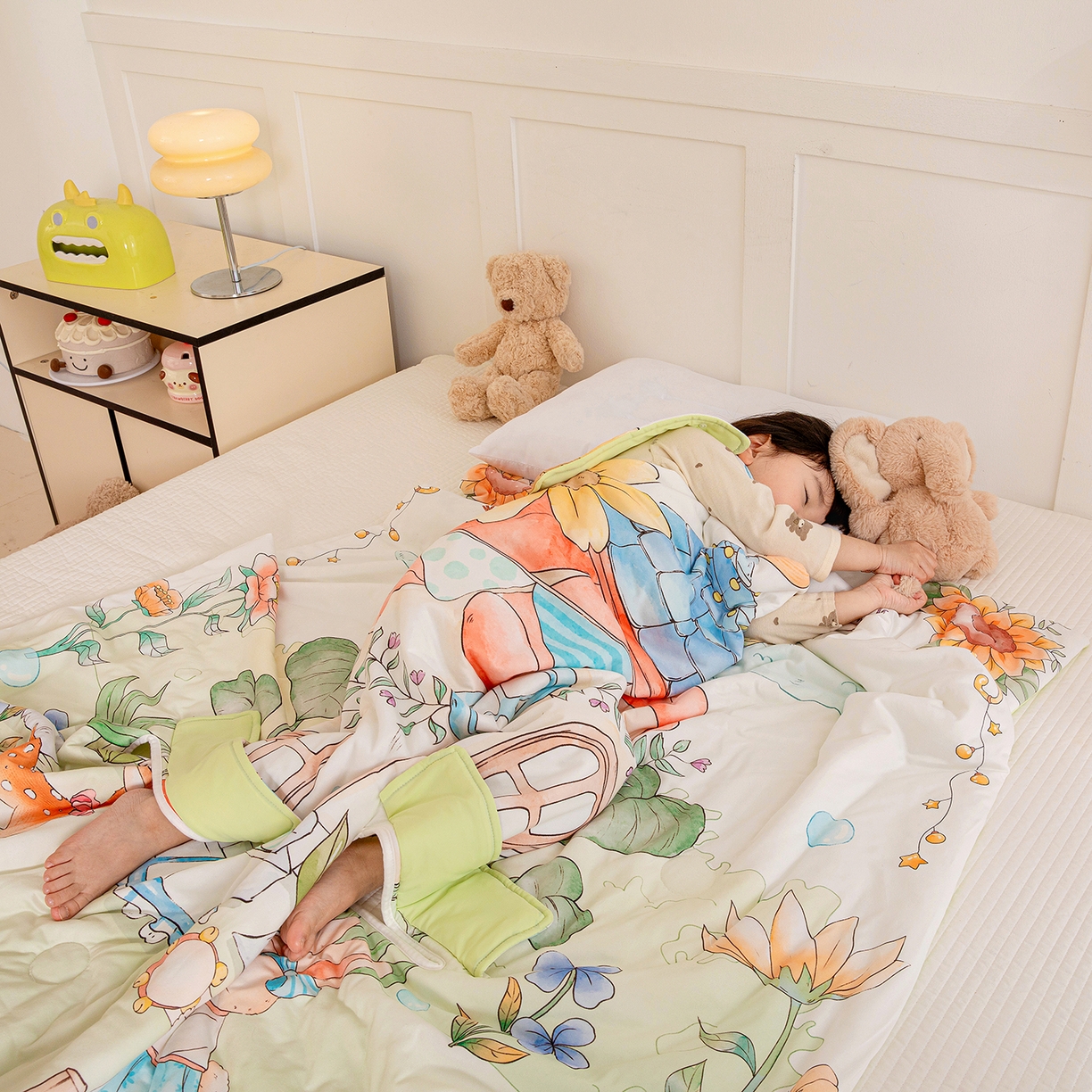 91家纺网 家纺一手货源 找家纺 十九色 2026新款数码大版锦氨凉感防踢被拥抱被夏凉被夏被空调被 花房聚会