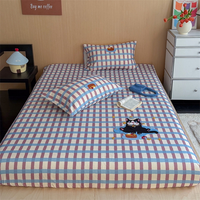 91家纺网 家纺一手货源 找家纺 （总）暖生活 2026春夏新款A类全棉纯棉老粗布床笠三件套床笠单件