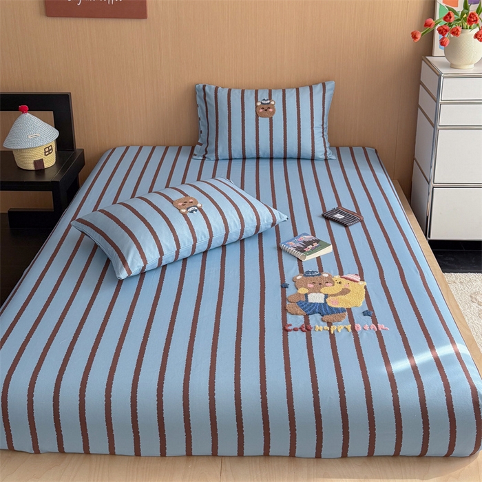 91家纺网 家纺一手货源 找家纺 （总）暖生活 2026春夏新款A类全棉纯棉老粗布床笠三件套床笠单件