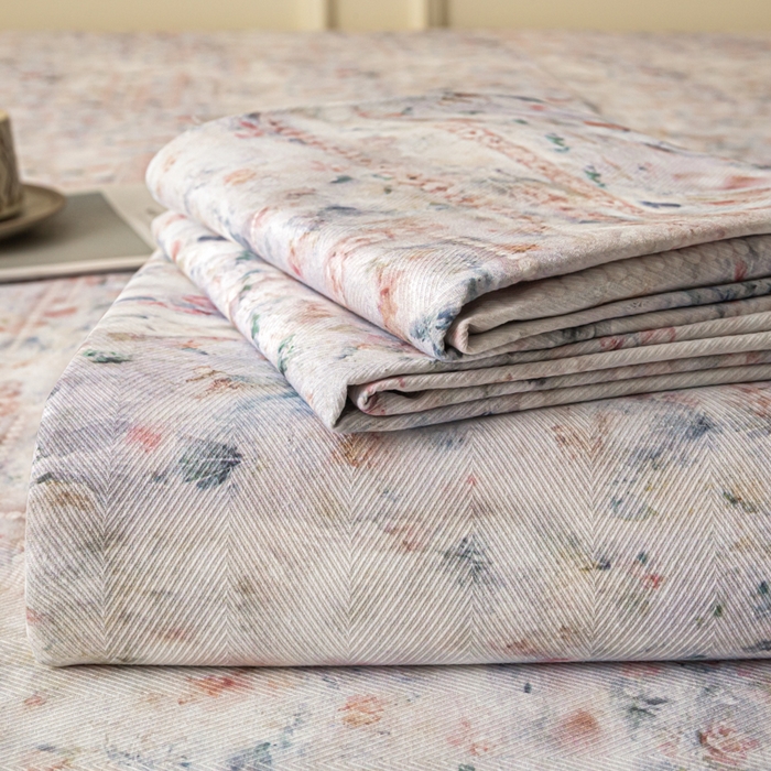 91家纺网 家纺一手货源 找家纺 （总）爱彼家纺 2026新款纯棉提花A类新款老粗布夏季凉席单床单床单三件套-提花系列一