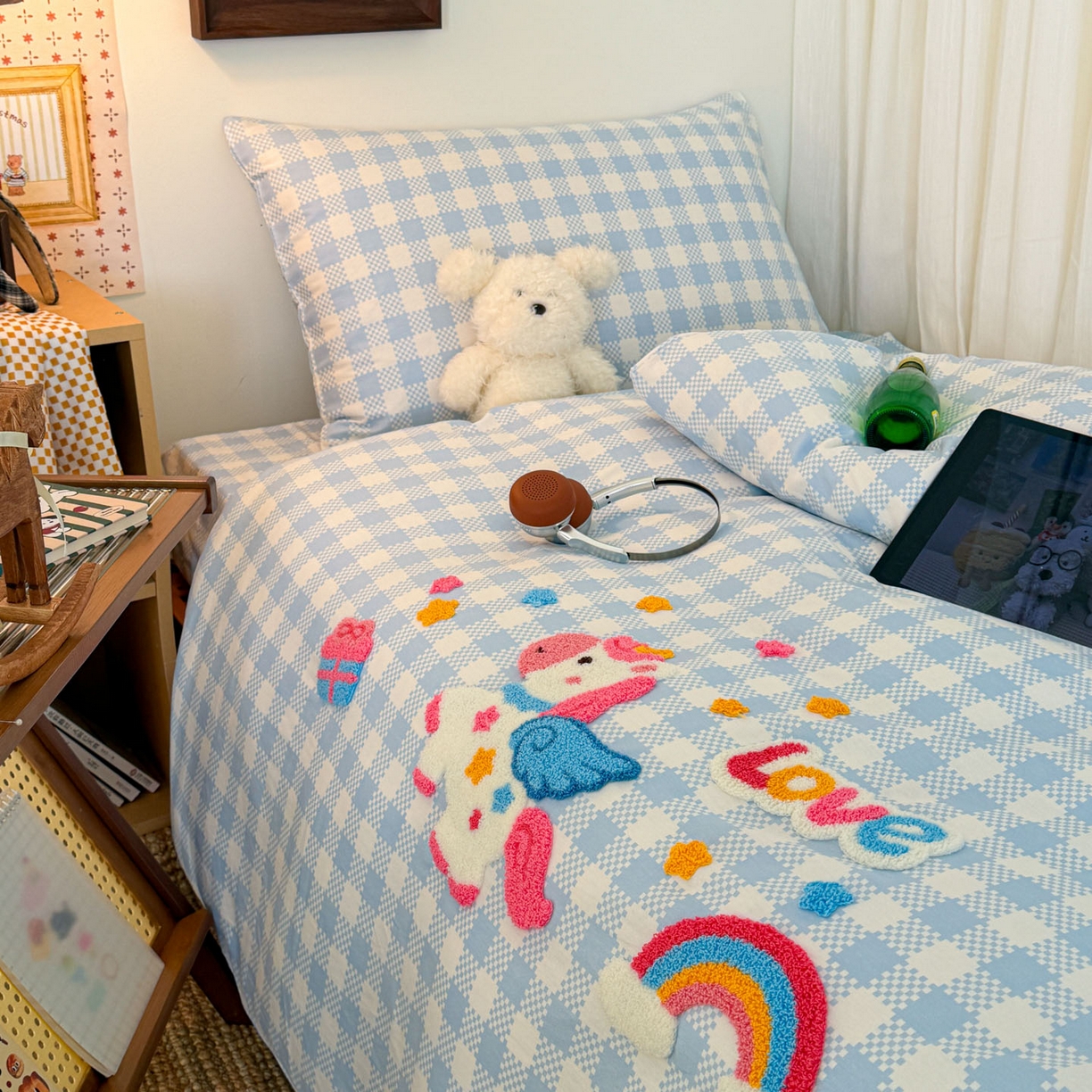 91家纺网 家纺一手货源 找家纺 （总）倾慕家纺 2026新款学生纯棉毛巾绣四件套