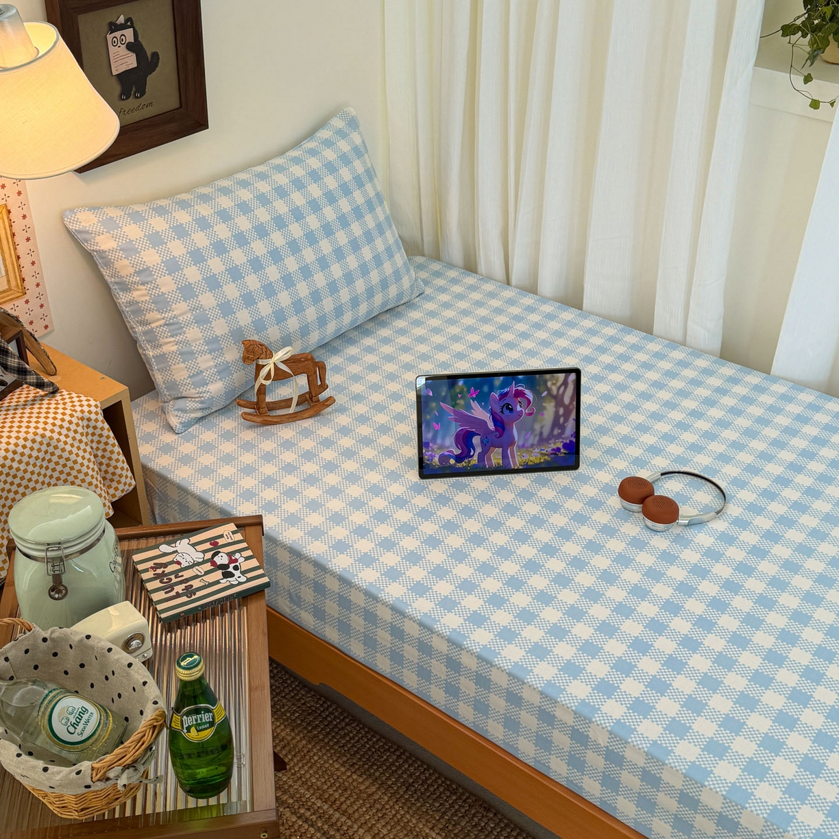 91家纺网 家纺一手货源 找家纺 （总）倾慕家纺 2026新款学生纯棉毛巾绣单床笠