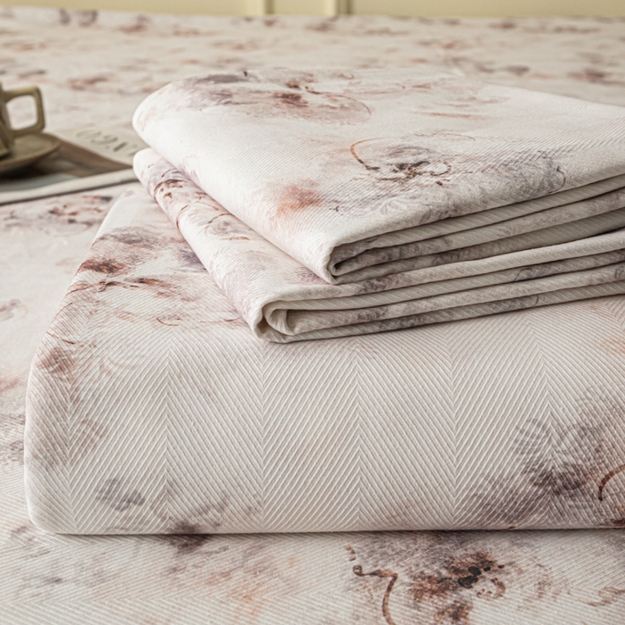 91家纺网 家纺一手货源 找家纺 （总）爱彼家纺 2026新款纯棉提花A类新款老粗布夏季凉席单床单床单三件套-提花系列一