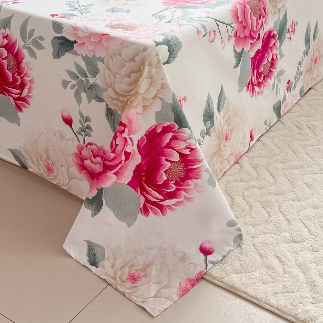 91家纺网 家纺一手货源 找家纺 梵巢家纺 2026新款芦荟棉四件套和单品印花四件套 床笠款四件套 花开富贵