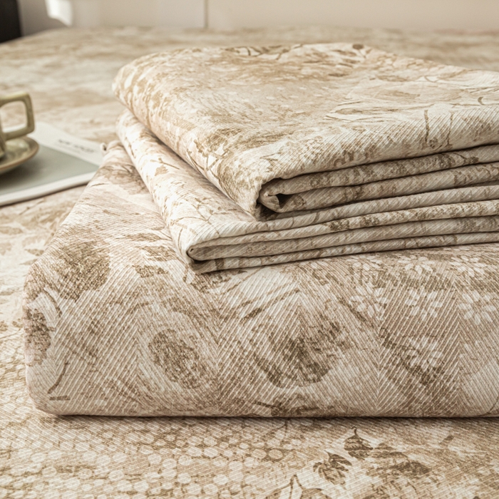 91家纺网 家纺一手货源 找家纺 （总）爱彼家纺 2026新款纯棉提花A类新款老粗布夏季凉席单床单床单三件套-提花系列一