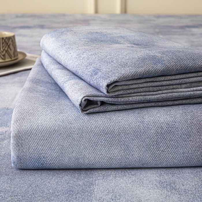 91家纺网 家纺一手货源 找家纺 （总）爱彼家纺 2026新款纯棉提花A类新款老粗布夏季凉席单床单床单三件套-提花系列一