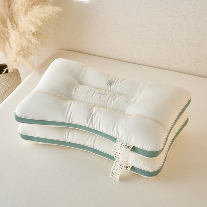 91家纺网 家纺一手货源 找家纺 （总）鼎晟纺 2026新款国风友麻护颈枕绣花款学生枕头成人枕芯