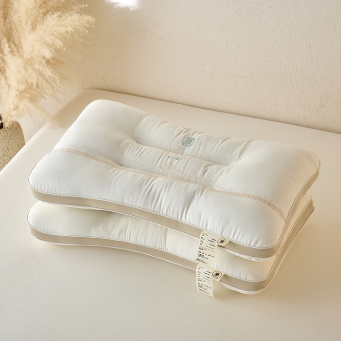 91家纺网 家纺一手货源 找家纺 （总）鼎晟纺 2026新款国风友麻护颈枕绣花款学生枕头成人枕芯