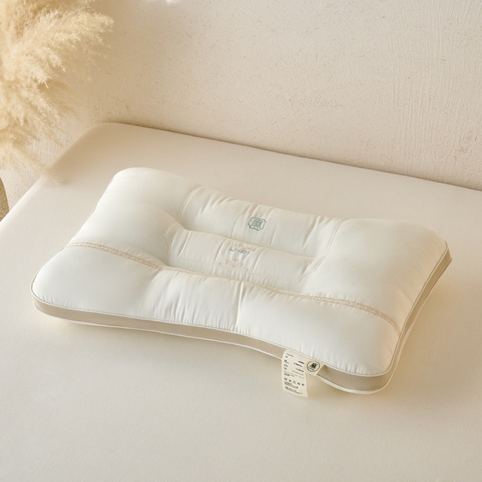 91家纺网 家纺一手货源 找家纺 （总）鼎晟纺 2026新款国风友麻护颈枕绣花款学生枕头成人枕芯