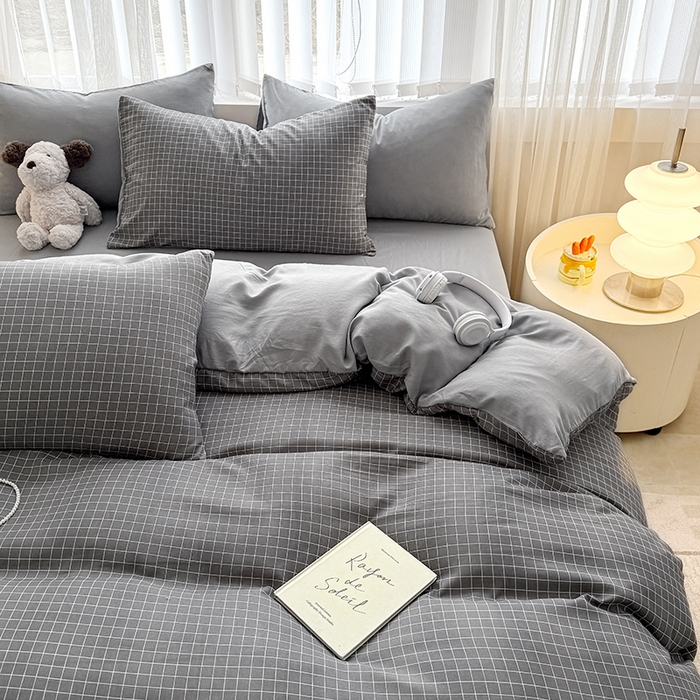 网客家纺 2026新款软糯云朵棉水洗棉四件套 罗格先生