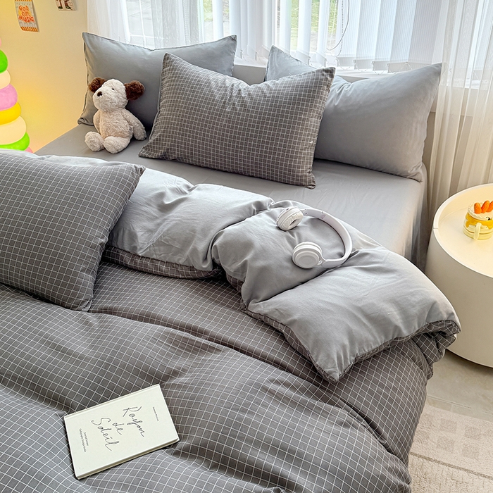 91家纺网 家纺一手货源 找家纺 网客家纺 2026新款软糯云朵棉水洗棉四件套 罗格先生