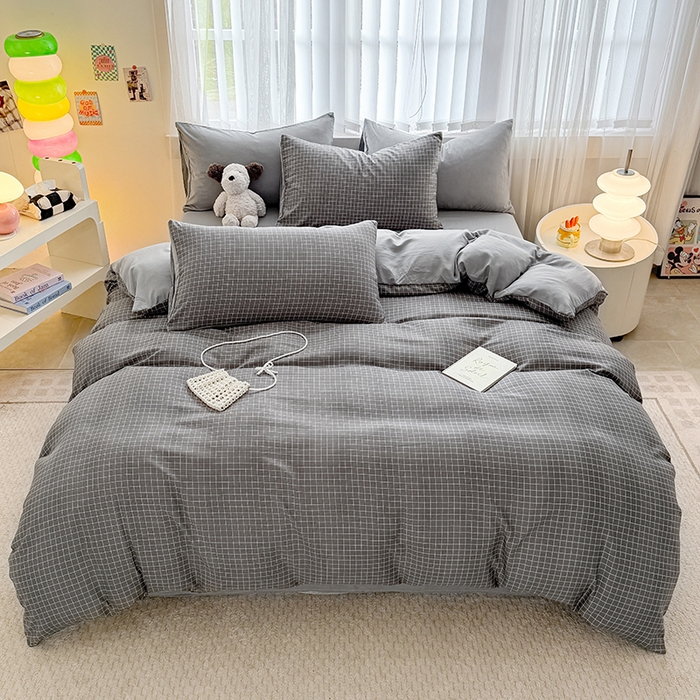 91家纺网 家纺一手货源 找家纺 网客家纺 2026新款软糯云朵棉水洗棉四件套 罗格先生