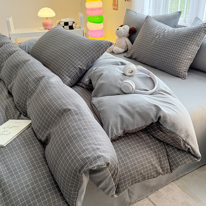 91家纺网 家纺一手货源 找家纺 网客家纺 2026新款软糯云朵棉水洗棉四件套 罗格先生