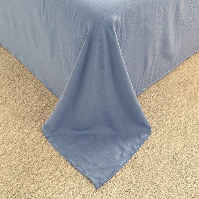 91家纺网 家纺一手货源 找家纺 网客家纺 2026新款软糯云朵棉水洗棉四件套 梦幻蓝