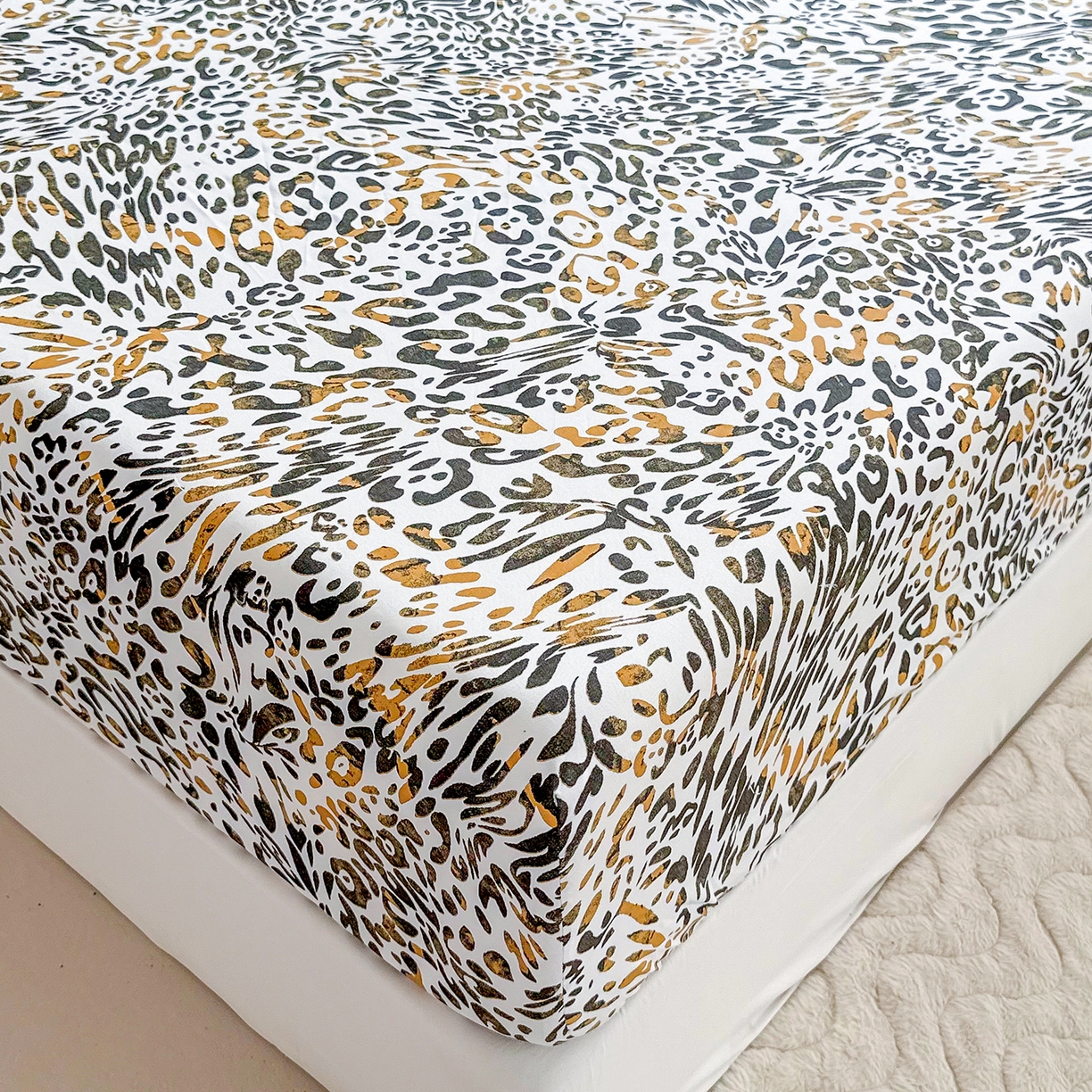 91家纺网 家纺一手货源 找家纺 梵巢家纺 芦荟棉床笠单床笠，外贸跨境单床笠磨毛床笠印花床笠床笠三件套 虎虎生威