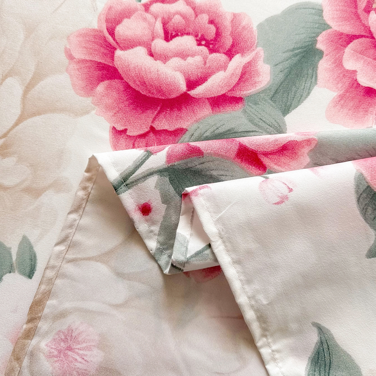 91家纺网 家纺一手货源 找家纺 梵巢家纺 芦荟棉三四件套，床单，被套，枕套化纤四件套 花开富贵