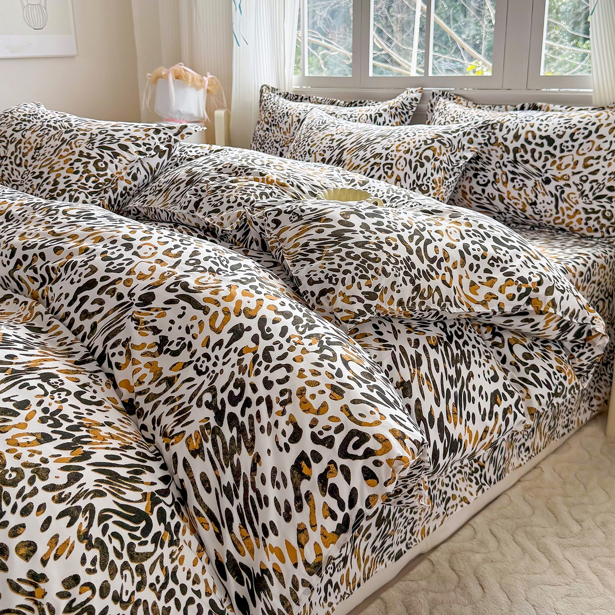 91家纺网 家纺一手货源 找家纺 梵巢家纺 芦荟棉三四件套，床单，被套，枕套化纤四件套 虎虎生威