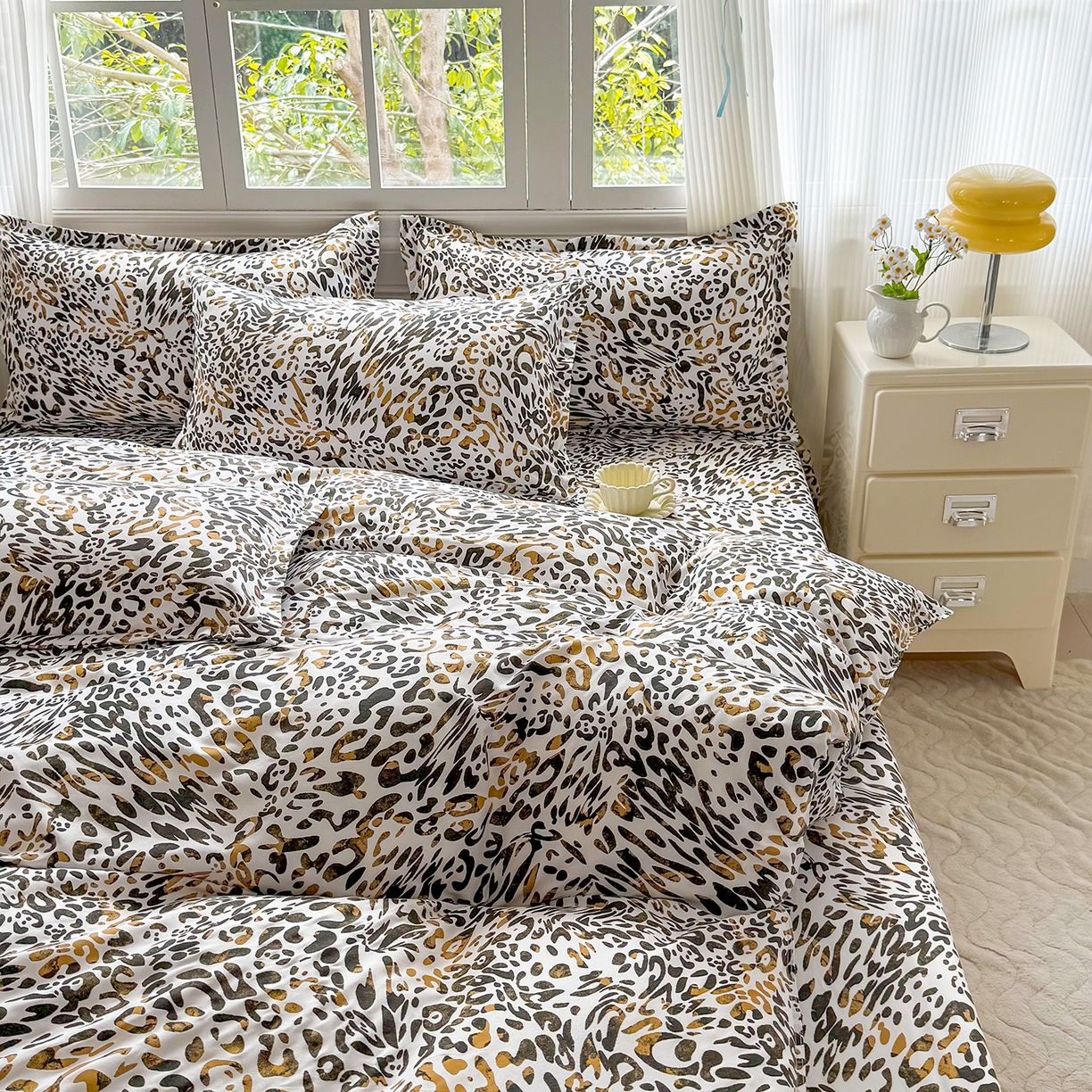 91家纺网 家纺一手货源 找家纺 梵巢家纺 芦荟棉三四件套，床单，被套，枕套化纤四件套 虎虎生威