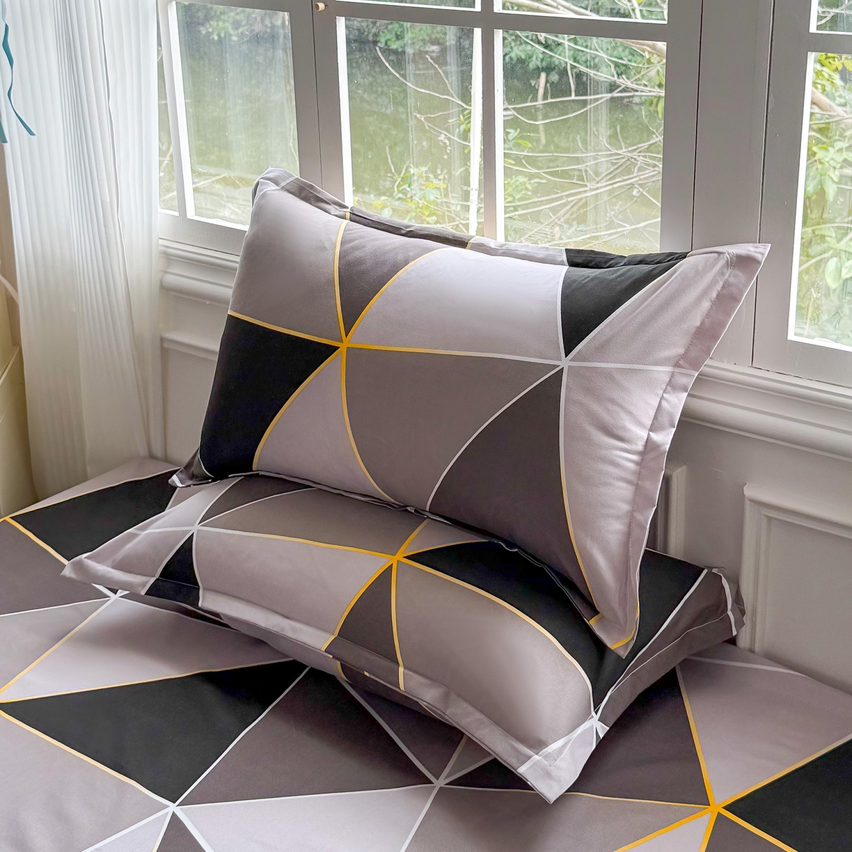 91家纺网 家纺一手货源 找家纺 梵巢家纺 芦荟棉三四件套，床单，被套，枕套化纤四件套 钻石格