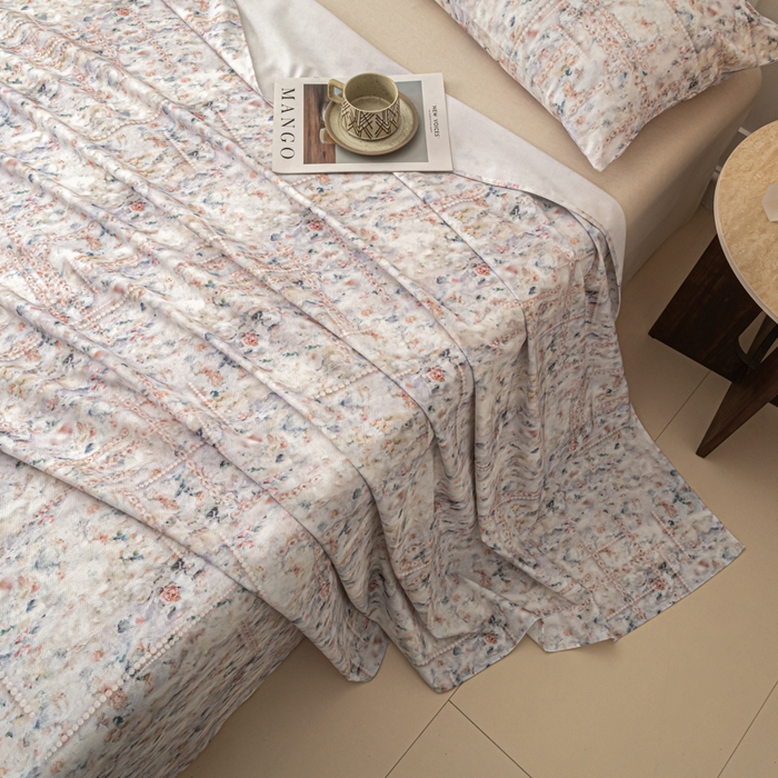 91家纺网 家纺一手货源 找家纺 爱彼家纺 2026新款纯棉提花A类新款老粗布夏季凉席单床单床单三件套-提花系列一 全棉提花-011花格蓝筏