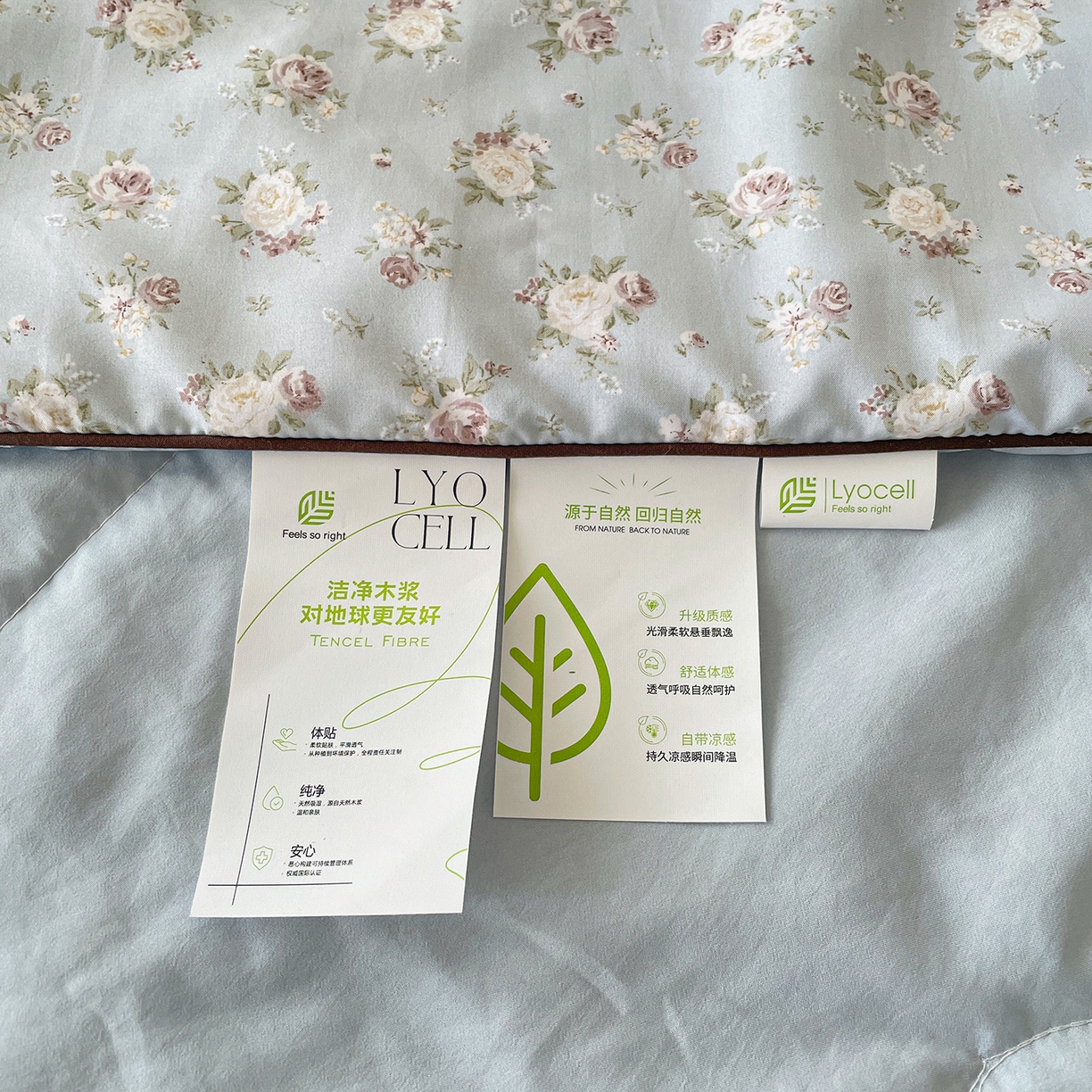 91家纺网 家纺一手货源 找家纺 宜梦家居 2026新款A类凉感天丝夏被夏凉被空调被 蓝调蔷薇