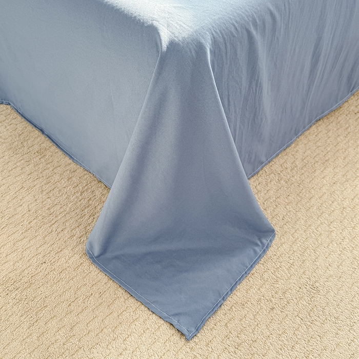 91家纺网 家纺一手货源 找家纺 网客家纺 2026新款软糯云朵棉水洗棉四件套 小蓝格