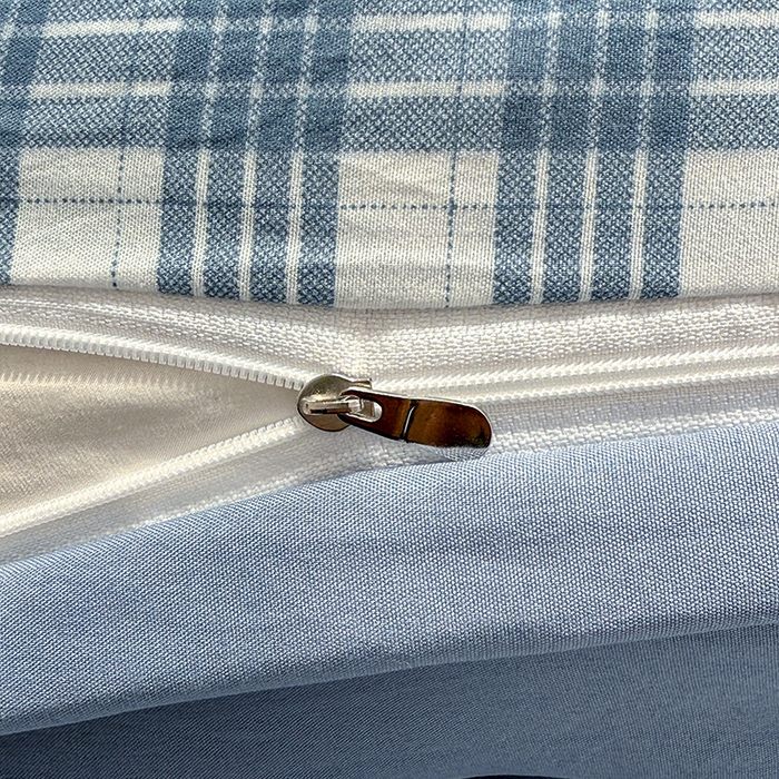 91家纺网 家纺一手货源 找家纺 网客家纺 2026新款软糯云朵棉水洗棉四件套 小蓝格