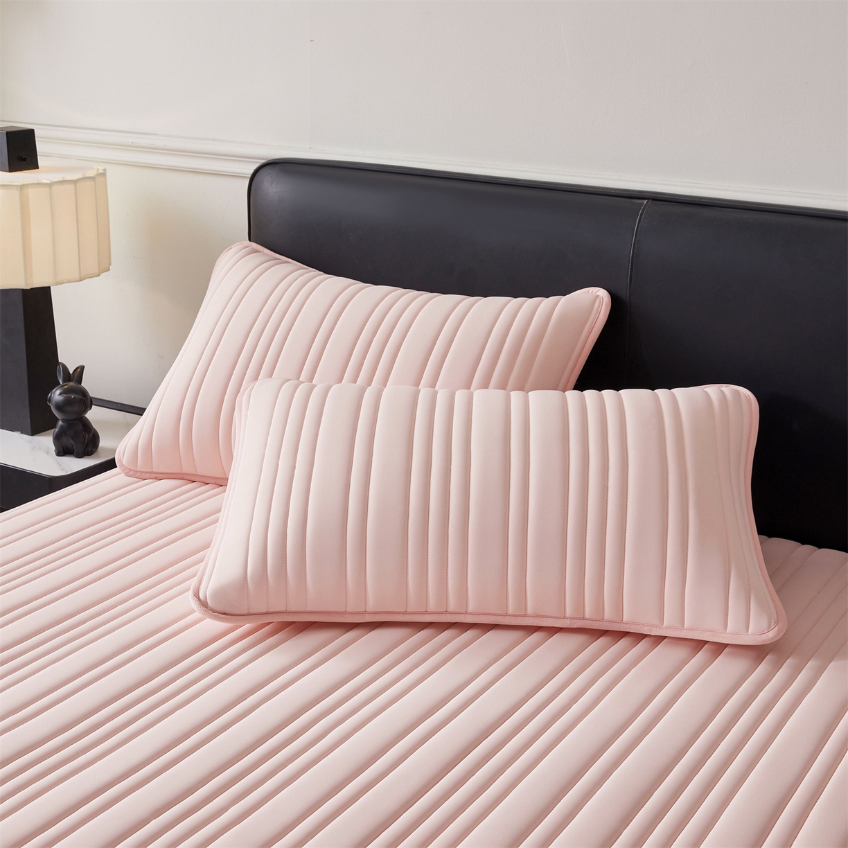 91家纺网 家纺一手货源 找家纺 （总）雯豆家纺 2026春夏新品氨纶凉感床笠夹棉款床笠三件套床垫保护套