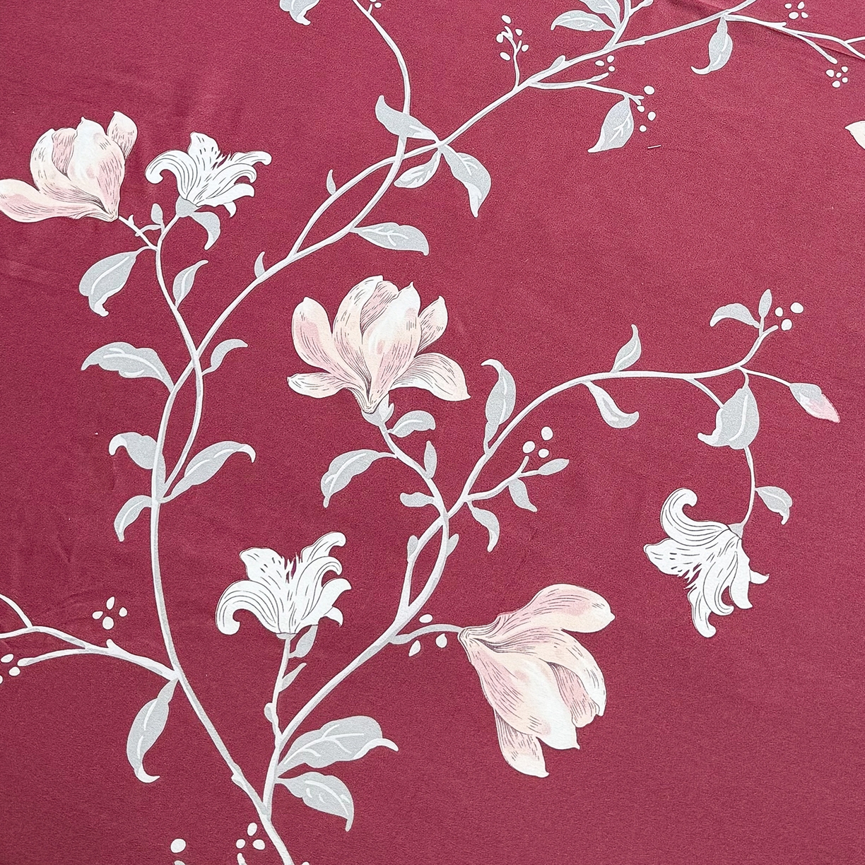 91家纺网 家纺一手货源 找家纺 梵巢家纺 2026新款加厚芦荟棉床单磨毛化纤床单 酒红玉枝