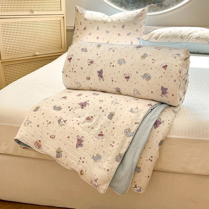 91家纺网 家纺一手货源 找家纺 （总）苏羿家纺 2026春夏新款亲肤水洗棉印花夏被空调被夏凉被被子被芯