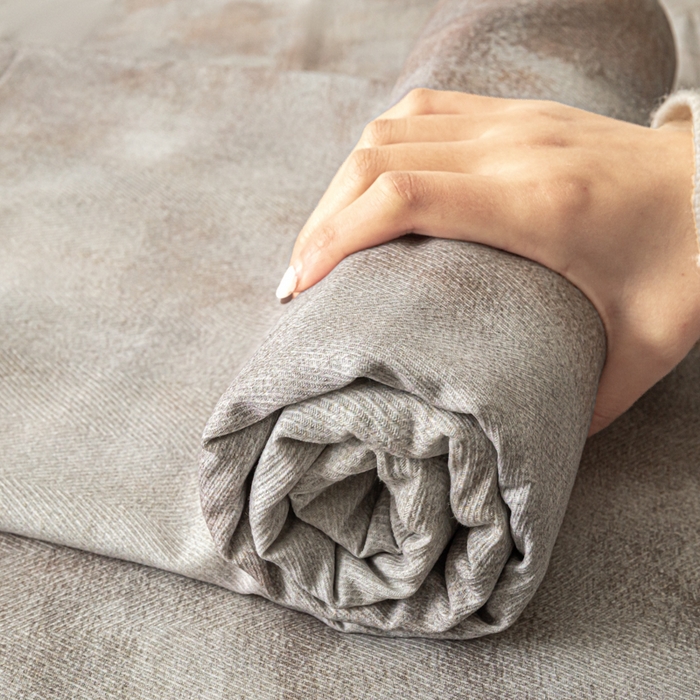 91家纺网 家纺一手货源 找家纺 爱彼家纺 2026新款纯棉提花A类新款老粗布夏季凉席单床单床单三件套-提花系列一 全棉提花-016石纹灰咖