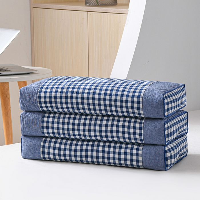 91家纺网 家纺一手货源 找家纺 （总）仁宇枕业 2026新款全棉纯棉色织水洗棉宫廷全荞麦枕头枕芯