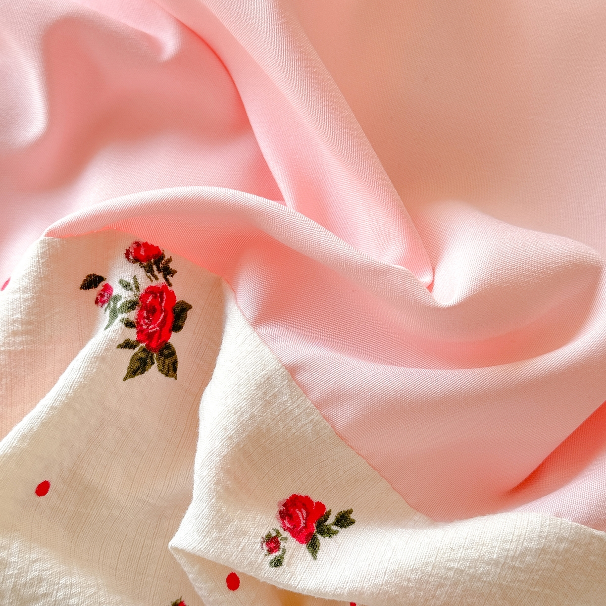 91家纺网 家纺一手货源 找家纺 唐人居 2026新款水洗棉花边床盖四件套-彩色波点 彩色波点-粉