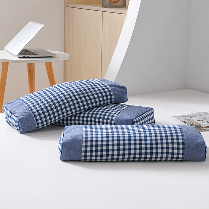 91家纺网 家纺一手货源 找家纺 （总）仁宇枕业 2026新款全棉纯棉色织水洗棉宫廷全荞麦枕头枕芯