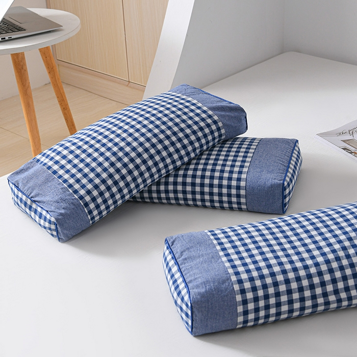 91家纺网 家纺一手货源 找家纺 （总）仁宇枕业 2026新款全棉纯棉色织水洗棉宫廷全荞麦枕头枕芯