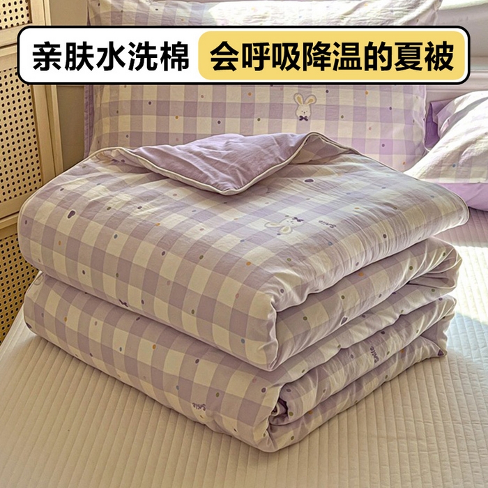 91家纺网 家纺一手货源 找家纺 （总）苏羿家纺 2026春夏新款亲肤水洗棉印花夏被空调被夏凉被被子被芯