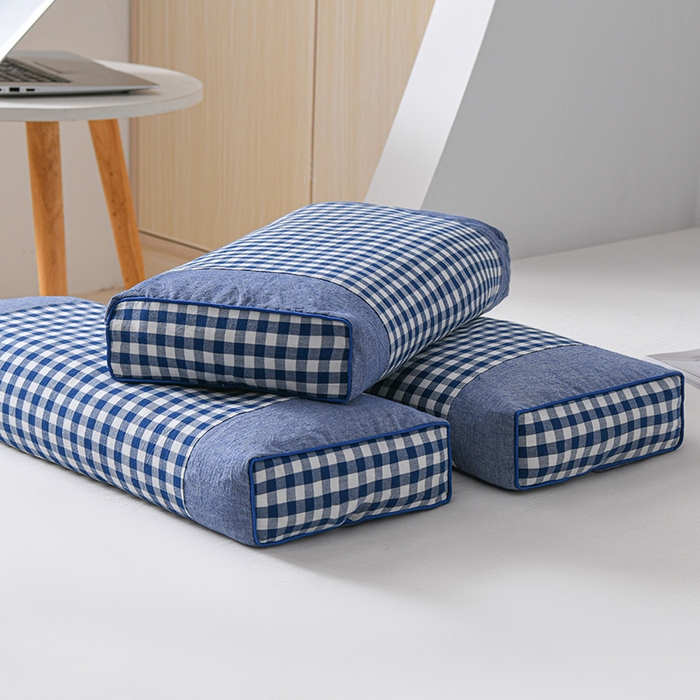 91家纺网 家纺一手货源 找家纺 （总）仁宇枕业 2026新款全棉纯棉色织水洗棉宫廷全荞麦枕头枕芯