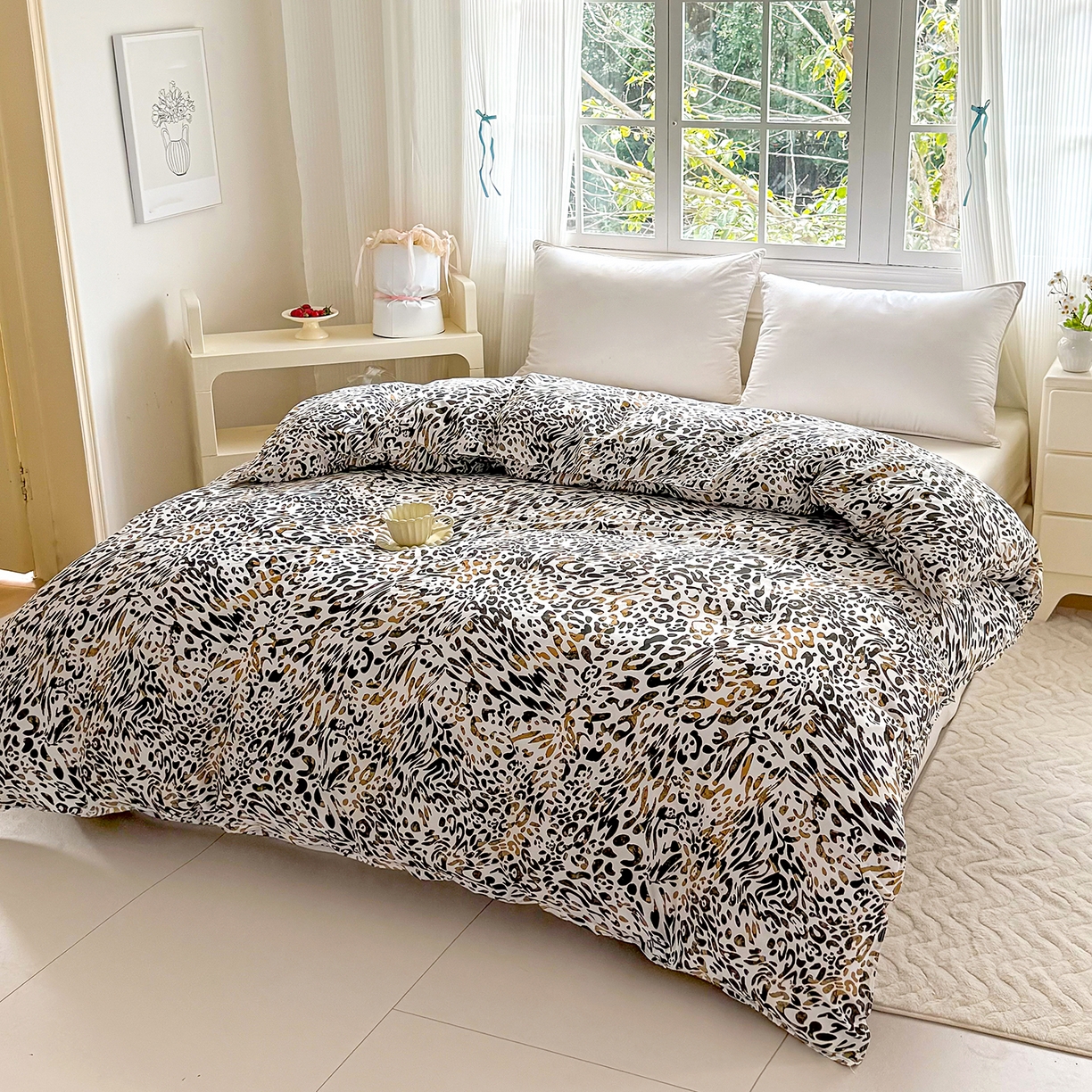 91家纺网 家纺一手货源 找家纺 梵巢家纺 芦荟棉被套，被罩化纤被套 虎虎生威