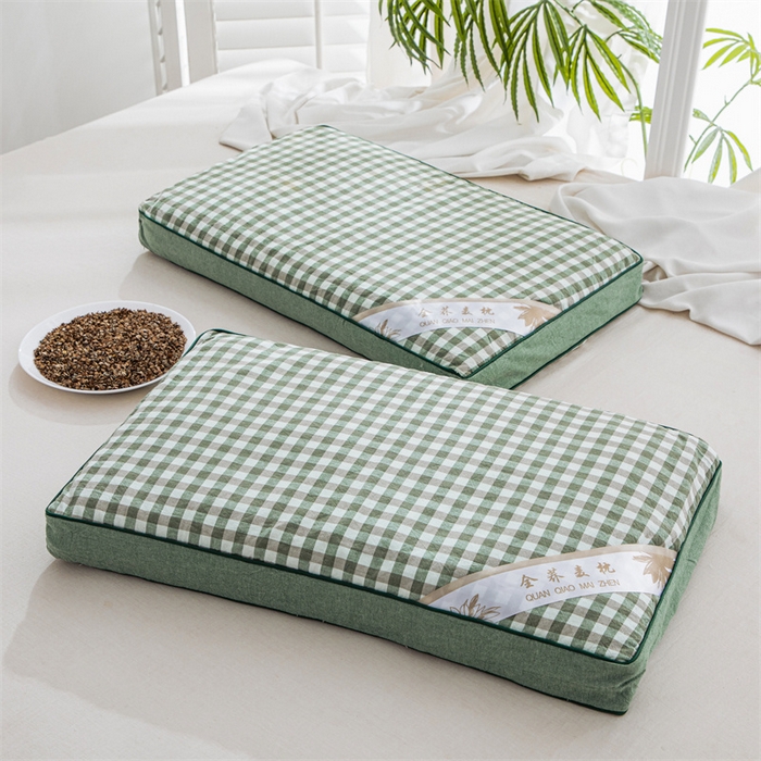 91家纺网 家纺一手货源 找家纺 （总）仁宇枕业 2026新款全棉纯棉色织水洗棉宫廷全荞麦枕头枕芯