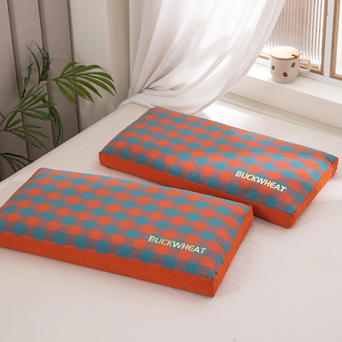 91家纺网 家纺一手货源 找家纺 （总）仁宇枕业 2026新款全棉纯棉色织水洗棉宫廷全荞麦枕头枕芯