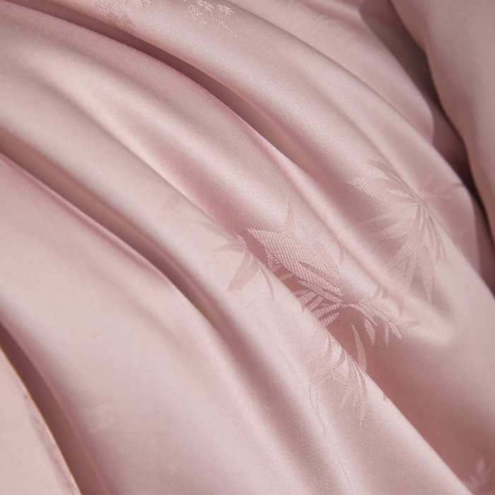 91家纺网 家纺一手货源 找家纺 欧乐蒂 2026新款亲肤棉提花四件套竹影系列 竹影-胭脂