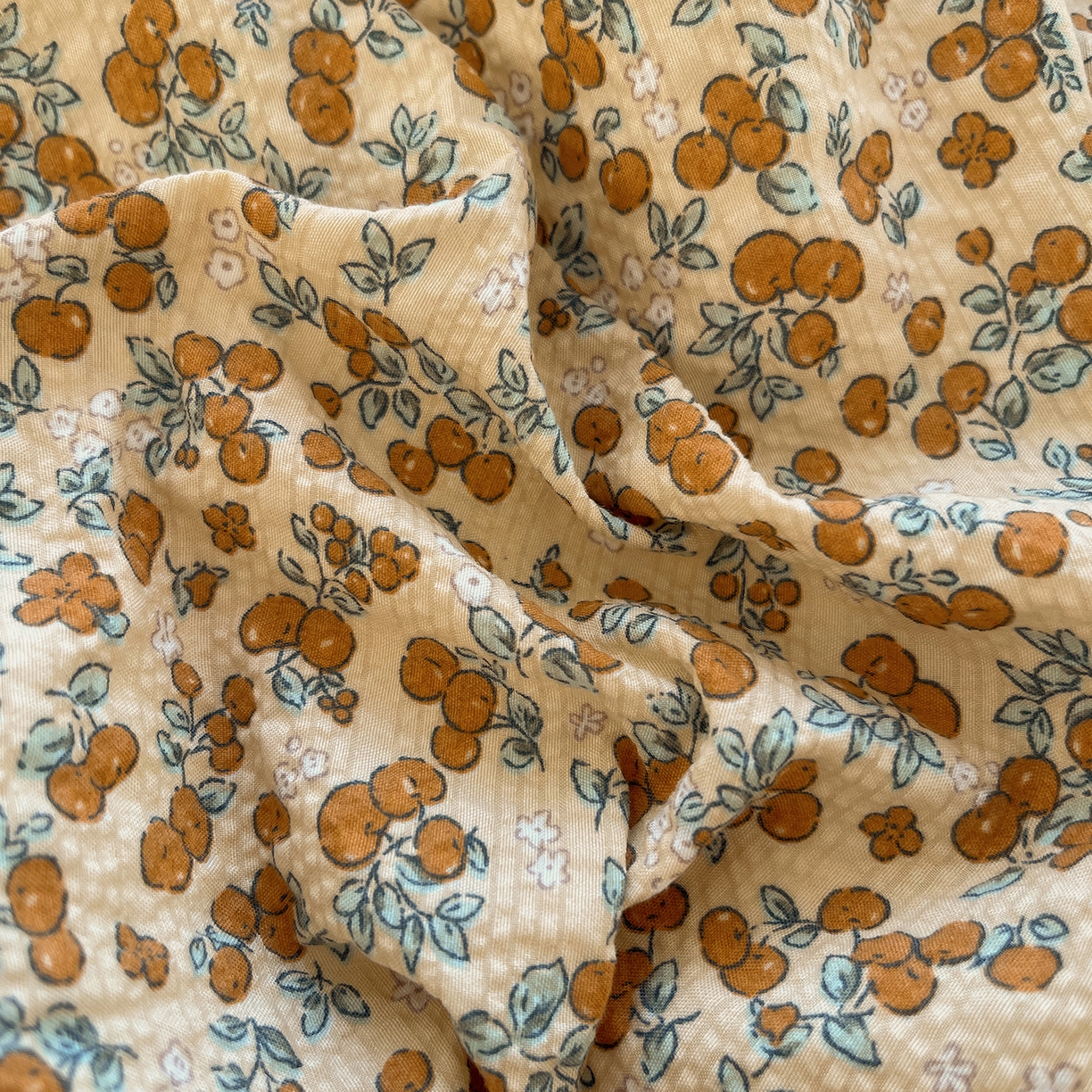 91家纺网 家纺一手货源 找家纺 桃心家居 2026新款A类费尔岛可爱卡通贝壳边三角针工艺双层纱泡芙棉泡芙纱系列四件套 泡芙棉-盛夏