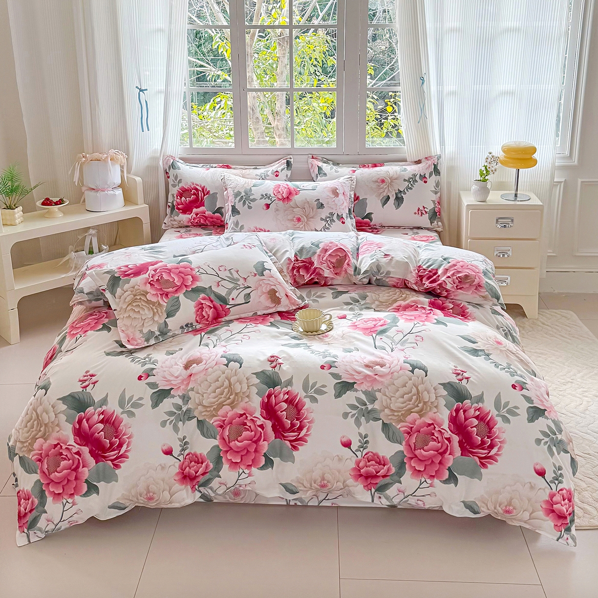 91家纺网 家纺一手货源 找家纺 （总）亿佳人 芦荟棉三四件套，床单，被套，枕套化纤四件套