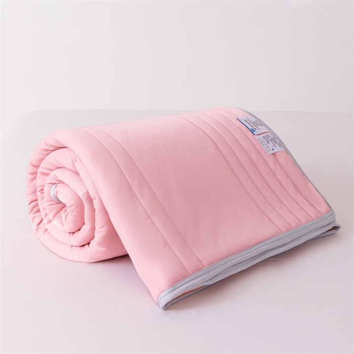 91家纺网 家纺一手货源 找家纺 世爵家纺 2026新款凉感丝冰淇淋夏被纯色印花空调被直播跨境外贸爆款 粉色