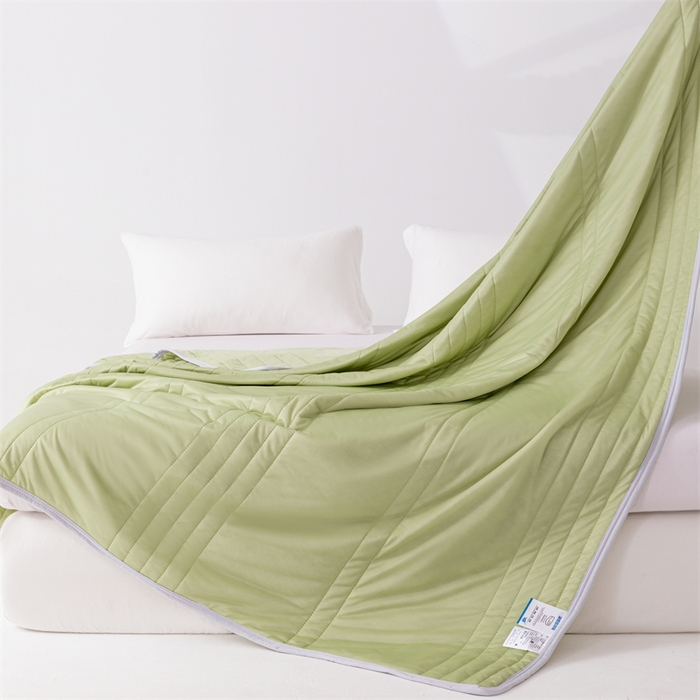 91家纺网 家纺一手货源 找家纺 世爵家纺 2026新款凉感丝冰淇淋夏被纯色印花空调被直播跨境外贸爆款 果绿