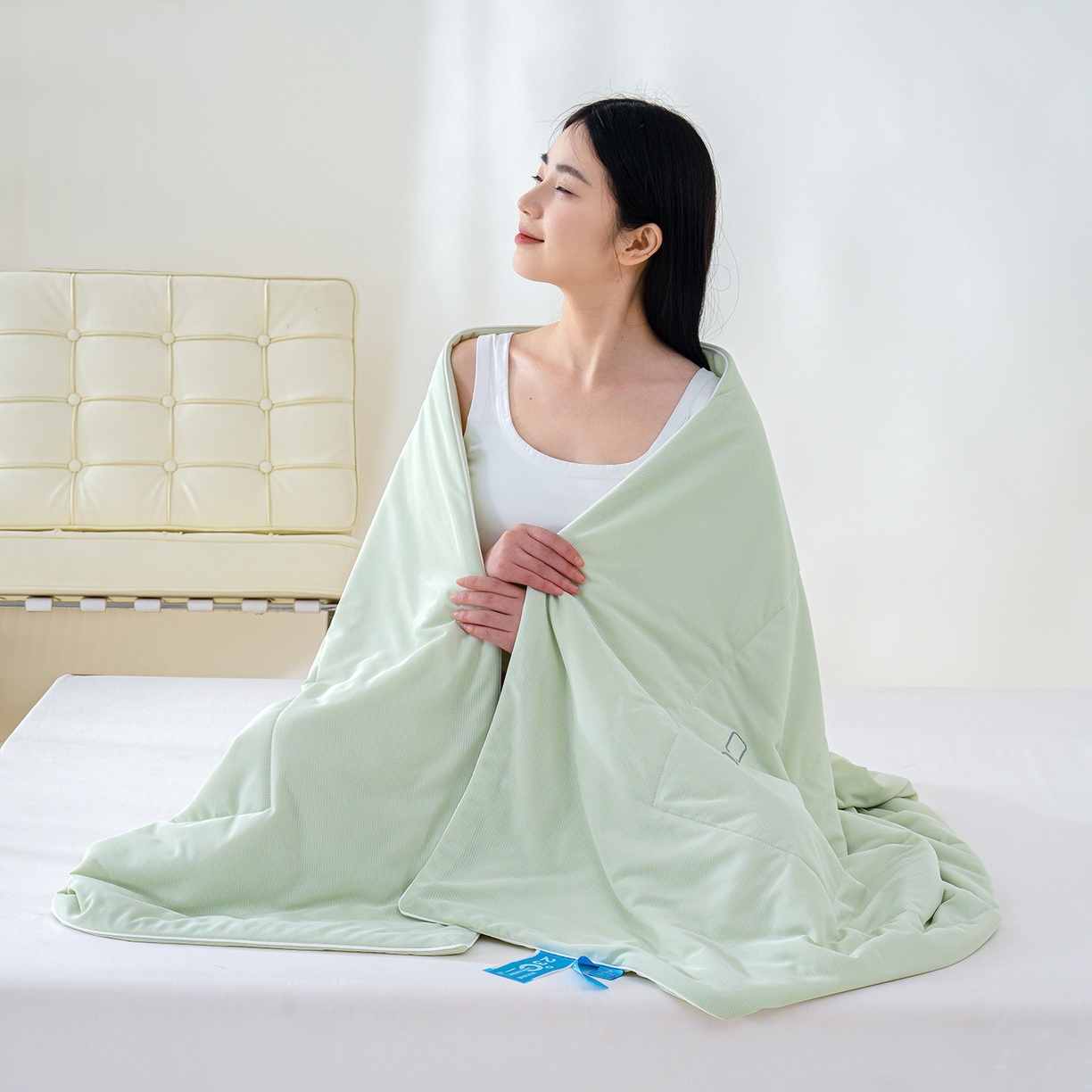 91家纺网 家纺一手货源 找家纺 （总）芯恋家居 2026新款A类提花高端素色凉感丝小冰被夏被夏凉被空调被