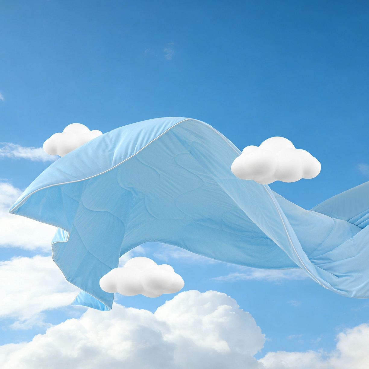 91家纺网 家纺一手货源 找家纺 芯恋家居 2026新款A类提花高端素色凉感丝小冰被夏被夏凉被空调被 冰川蓝