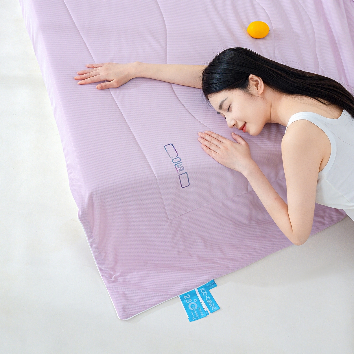 91家纺网 家纺一手货源 找家纺 芯恋家居 2026新款A类提花高端素色凉感丝小冰被夏被夏凉被空调被 丁香紫